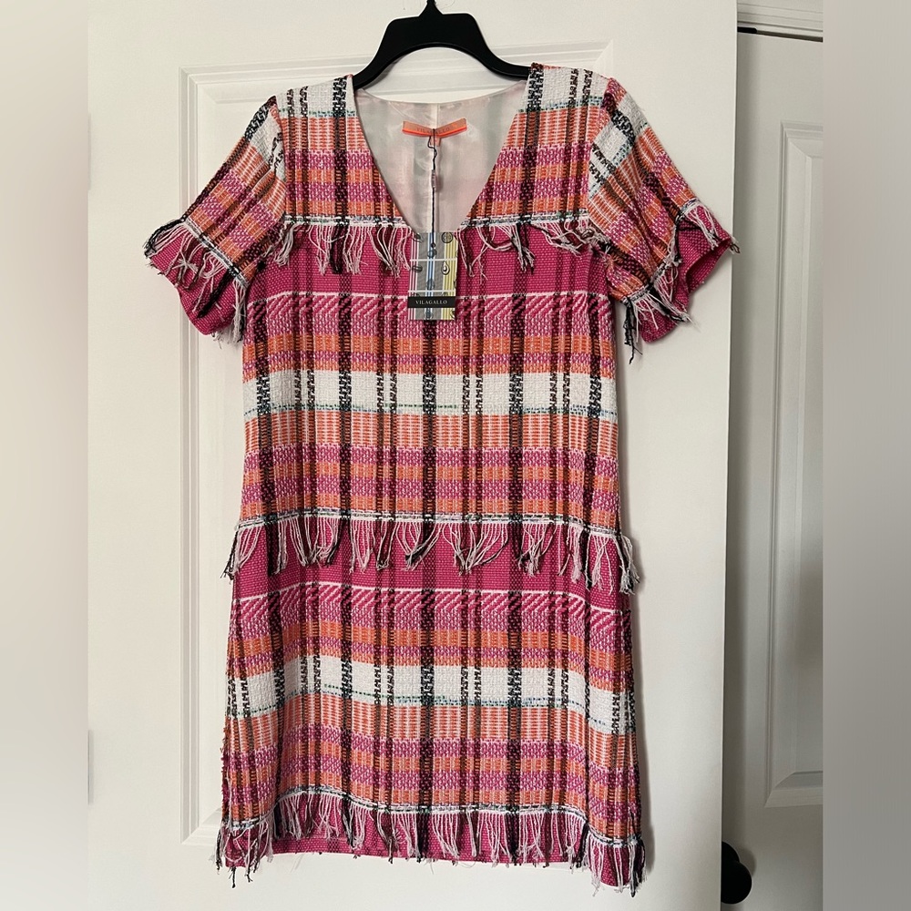 Vilagallo Tweed Shift Dress Size 38 (US 6)
NWT $40 (Retail $161)